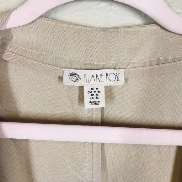 Eliane Rose Beige Draped Waterfall Open Front Duster - Picture 4 of 8